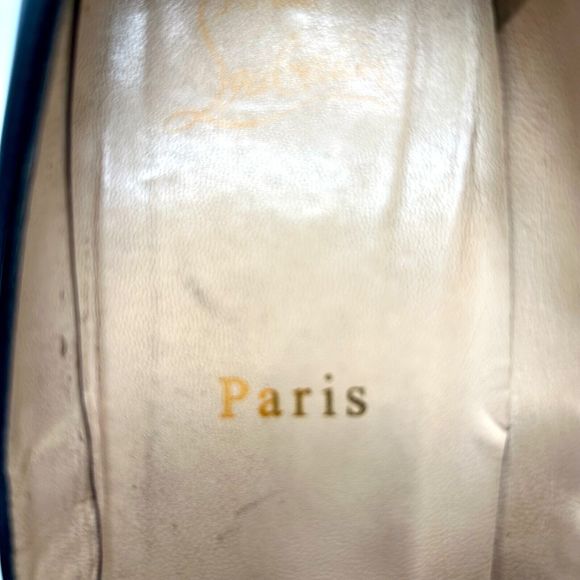 CHRISTIAN LOUBOUTIN Black Patent Leather Peep-Toe Mary Jane Platform Pum… - Picture 11 of 13